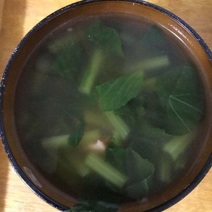 時短で小松菜のコンソメスープ